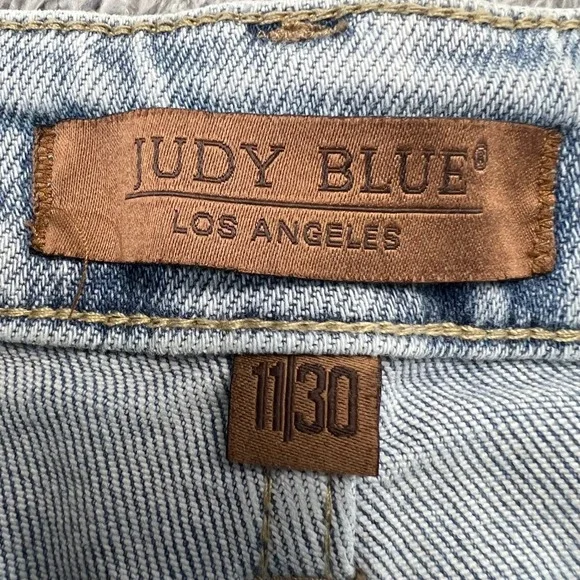 Judy Blue Light Wash Drawstring Jogger Stretch Jeans Womens 11 30 JB888691LT - Picture 6 of 7